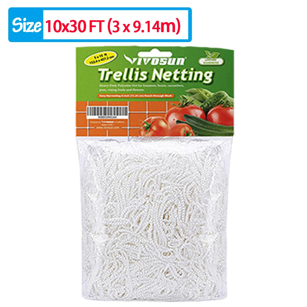 Heavy-Duty Garden Trellis Netting – Plant Support for Vines & Veggies