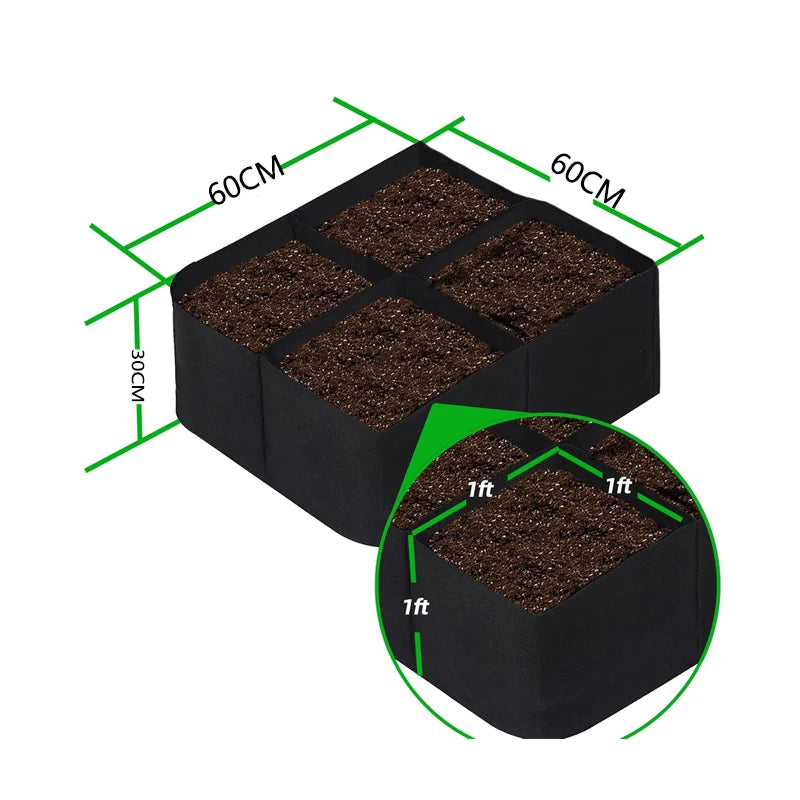 Large Garden Planting Grow Bag — Portable Nursery & Vegetable Planter for Outdoor Gardening, Trees, Herbs & Rooted Plants