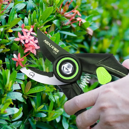 AIRAJ Bypass Pruning Shears — Sharp, Durable Garden Scissors with Hand Guard & Anti-Slip Grip