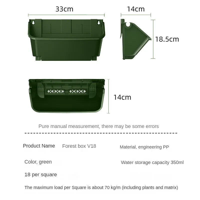 Vertical Garden Wall Planter – Hanging Plastic Flower Pot Box