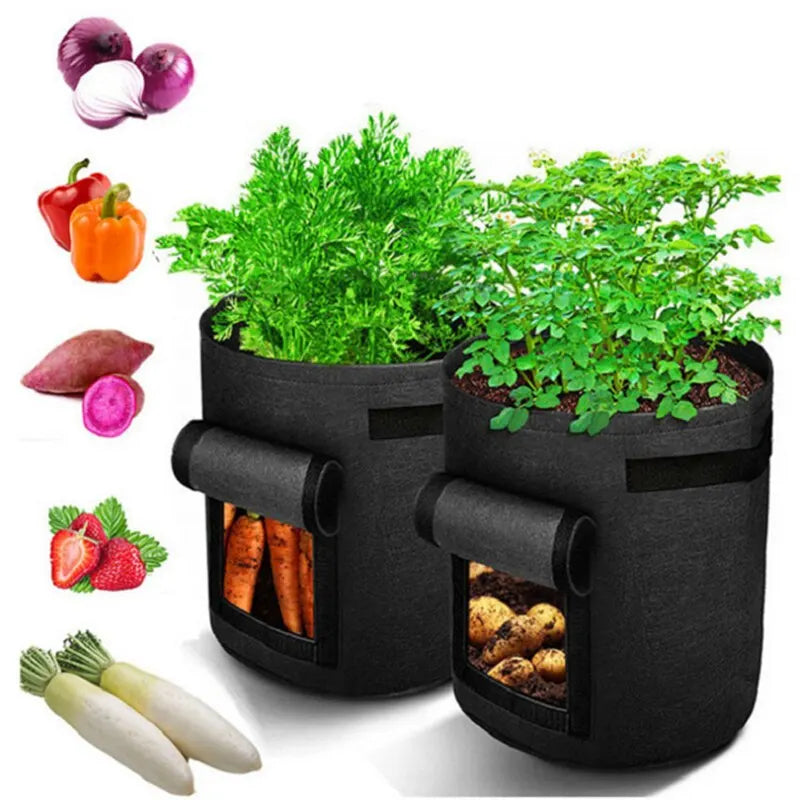 Large Felt Potato Grow Bag with Handles – Breathable, Durable, 5 & 7 Gallons