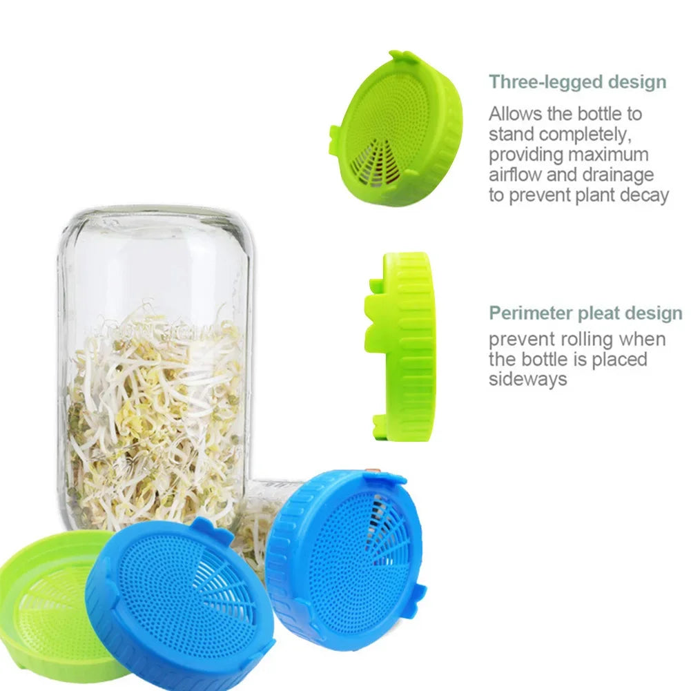 Sprouting Lid for Mason Jars – BPA-Free Mesh Cover for Seed Germination