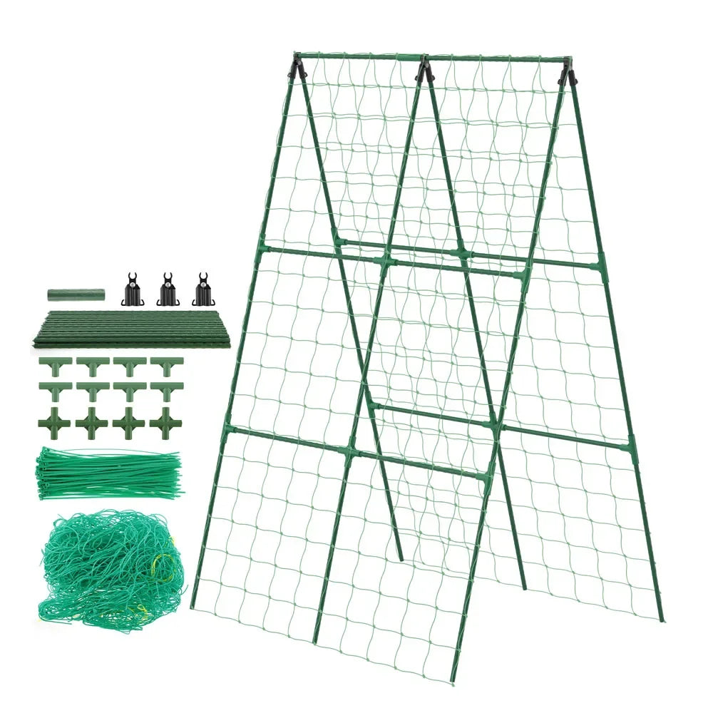 A-Frame Cucumber Trellis – Adjustable Vegetable Climbing Support
