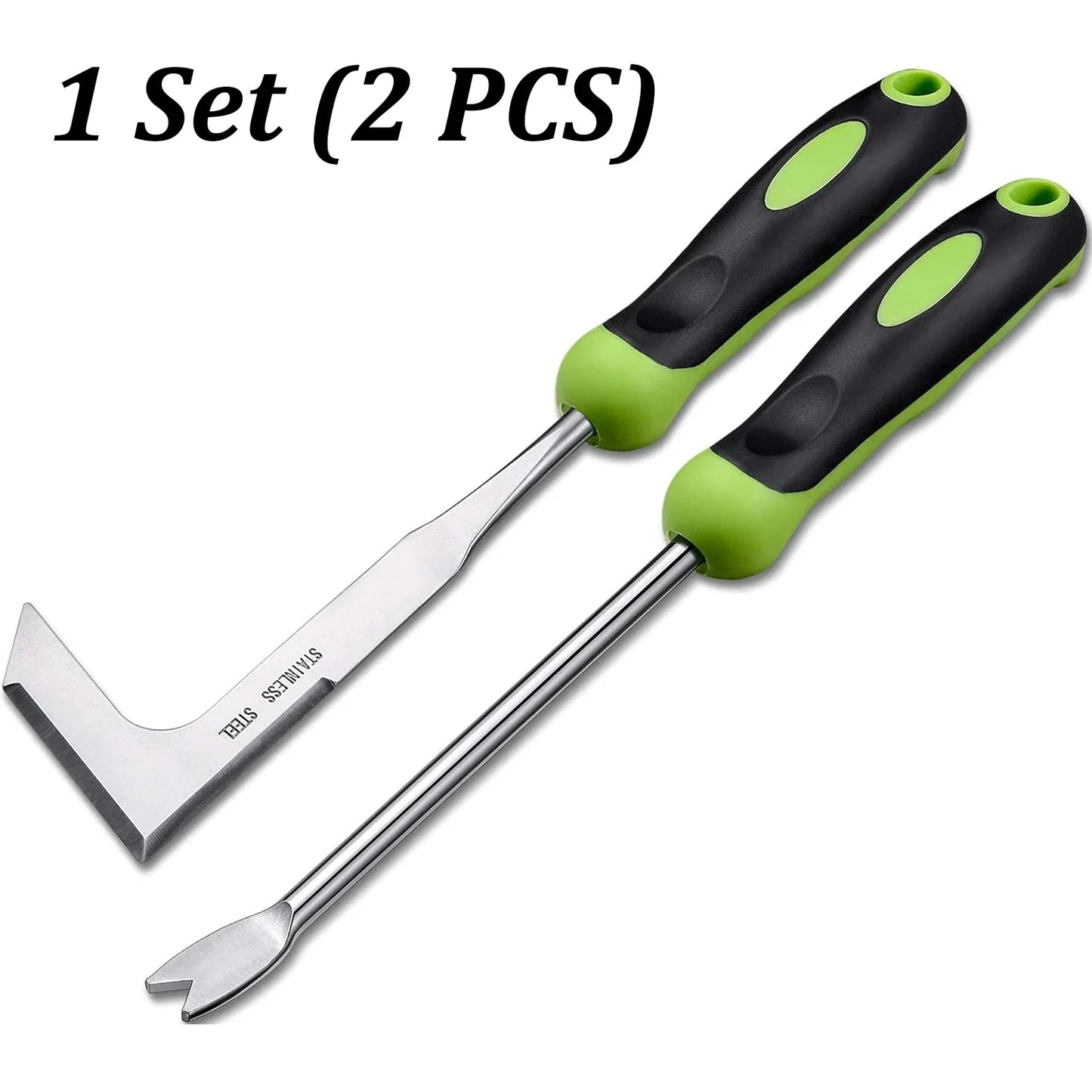 Stainless Steel L-Shaped Weeding Tool Set – Manual Garden Root Remover