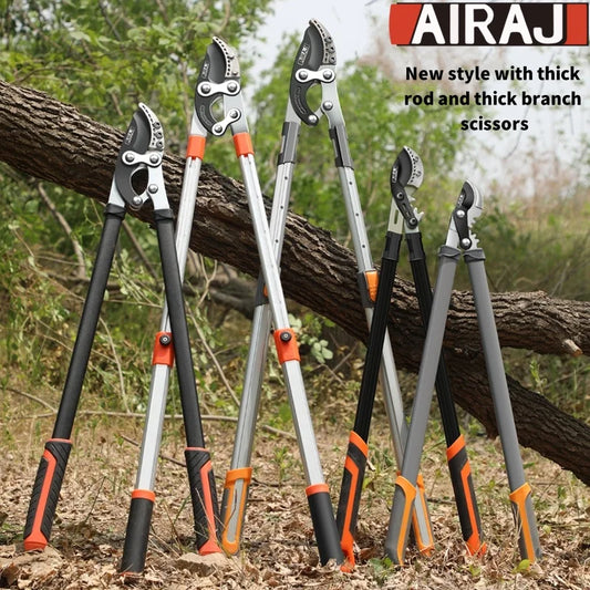 AIRAJ Telescopic Bypass Loppers – Gear-Driven, Cuts 30mm+ Branches