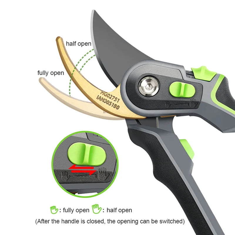 Heavy-Duty Anvil Pruning Shears — Garden Secateurs for Branch Cutting, Shrubs & Orchard Trimming