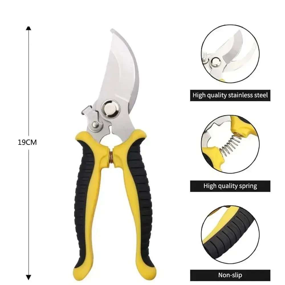JIXIU Bypass Pruning Shears – Sharp Stainless Steel Garden Scissors