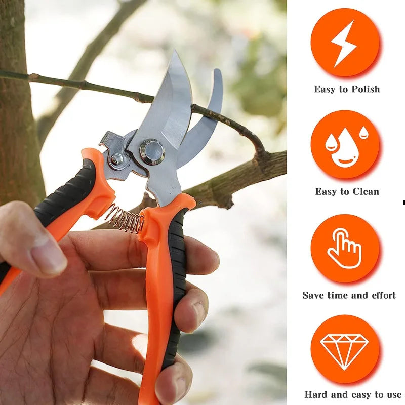 Professional Bypass Pruning Shears – Sharp Garden Tree Clippers