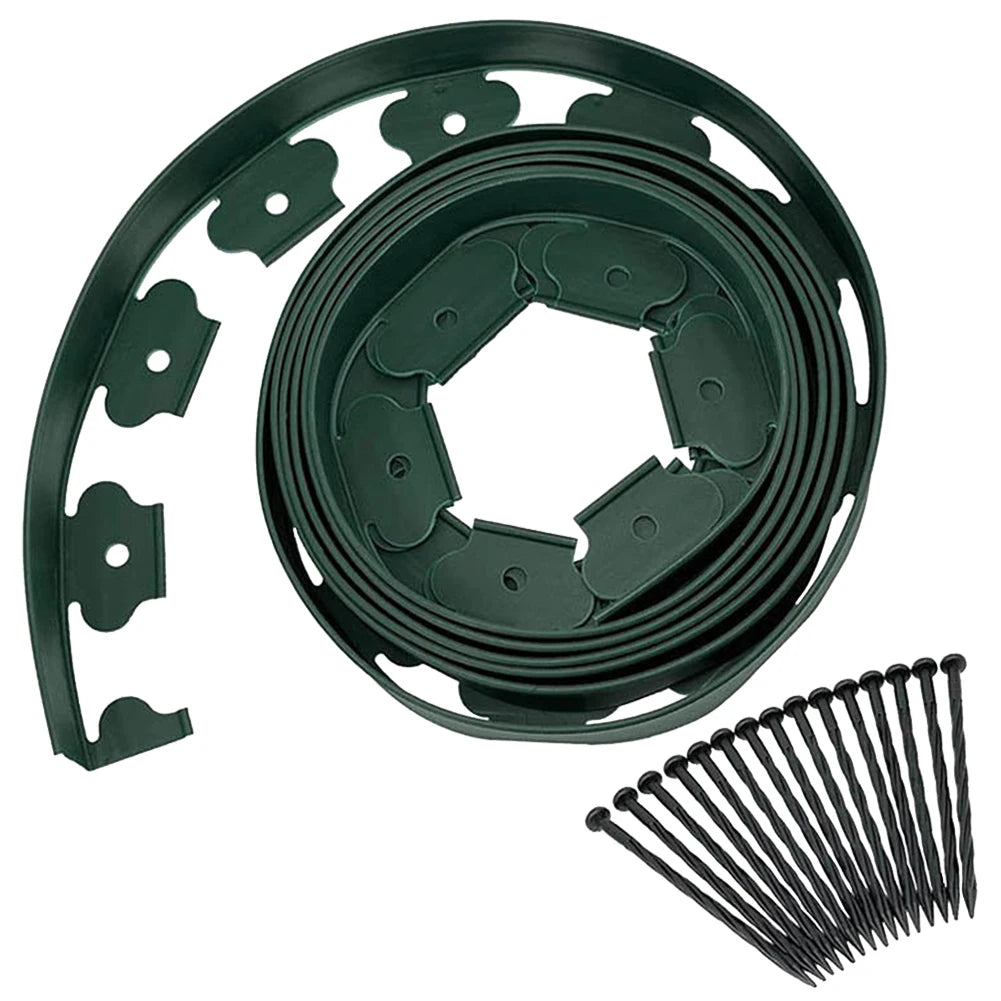 10M No-Dig Garden Edging Kit – Heavy Duty with 30 Spikes