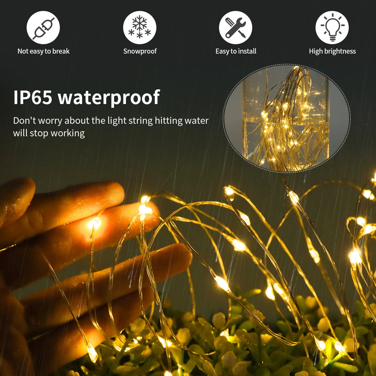 20M–100M LED String Lights – Waterproof Outdoor Copper Wire Fairy Lights for Garden, Wedding, Christmas & Patio Decor