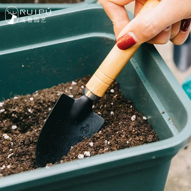 3PCS Mini Garden Tool Set – Small Shovel, Rake & Trowel for Indoor Plants & Flower Pots