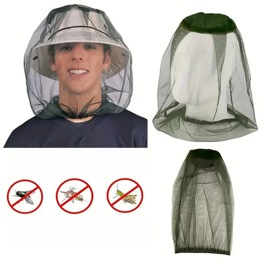 Outdoor Mosquito Head Net – Insect-Proof Hat Cover for Camping & Gardening