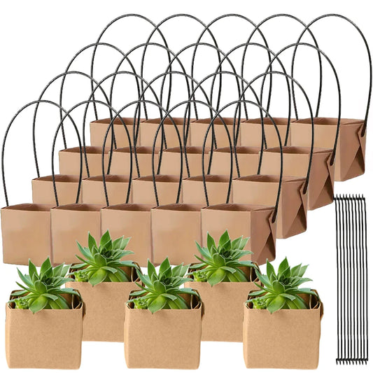 5–20pcs Kraft Paper Plant Boxes – Foldable Hanging Pots 6cm