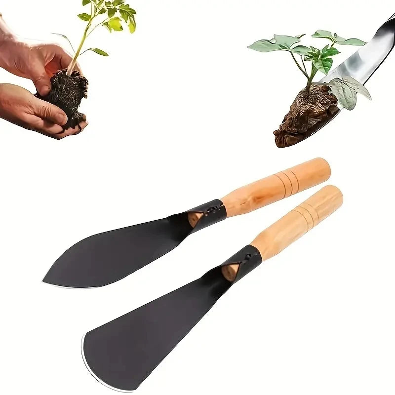 2PCS Metal Garden Trowels – Hand Shovels for Planting & Weeding