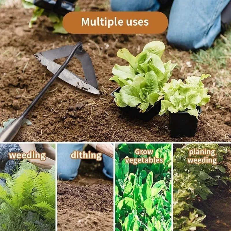 All-Steel Hollow Hoe – Handheld Weeding & Soil Loosening Tool