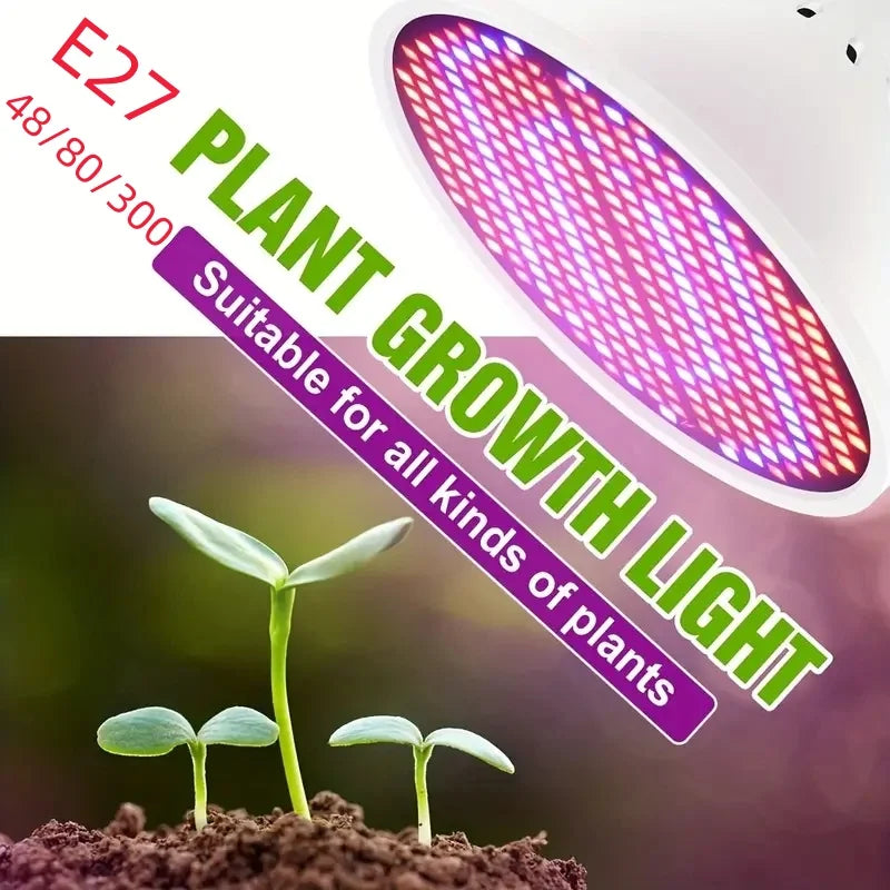 E27 LED Full Spectrum Grow Light Bulb for Seedlings & Succulents