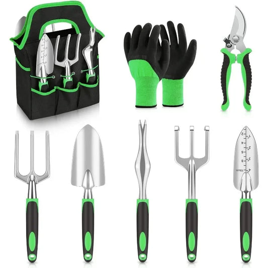 8PCS Garden Tool Set – Mini Shovel, Fork, Gloves & Planting Tools