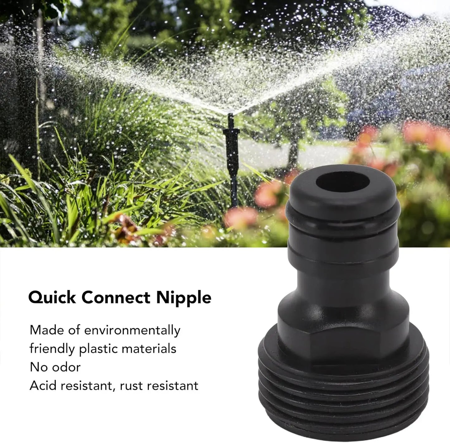 2-Way Y-Shaped Garden Hose Splitter with Valves – Plastic Adapter