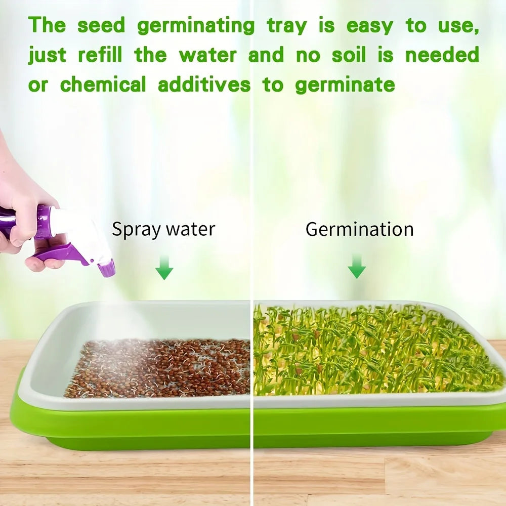Hydroponic Sprouting Tray – 2-Layer Plastic Microgreens Grower