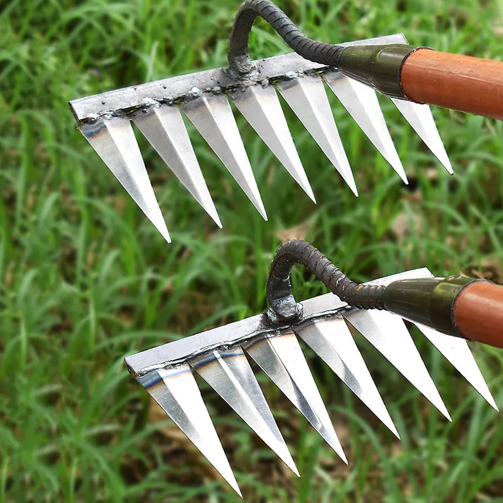 Steel Weeding Hoe Rake – Hand Soil Loosening & Garden Puller Tool