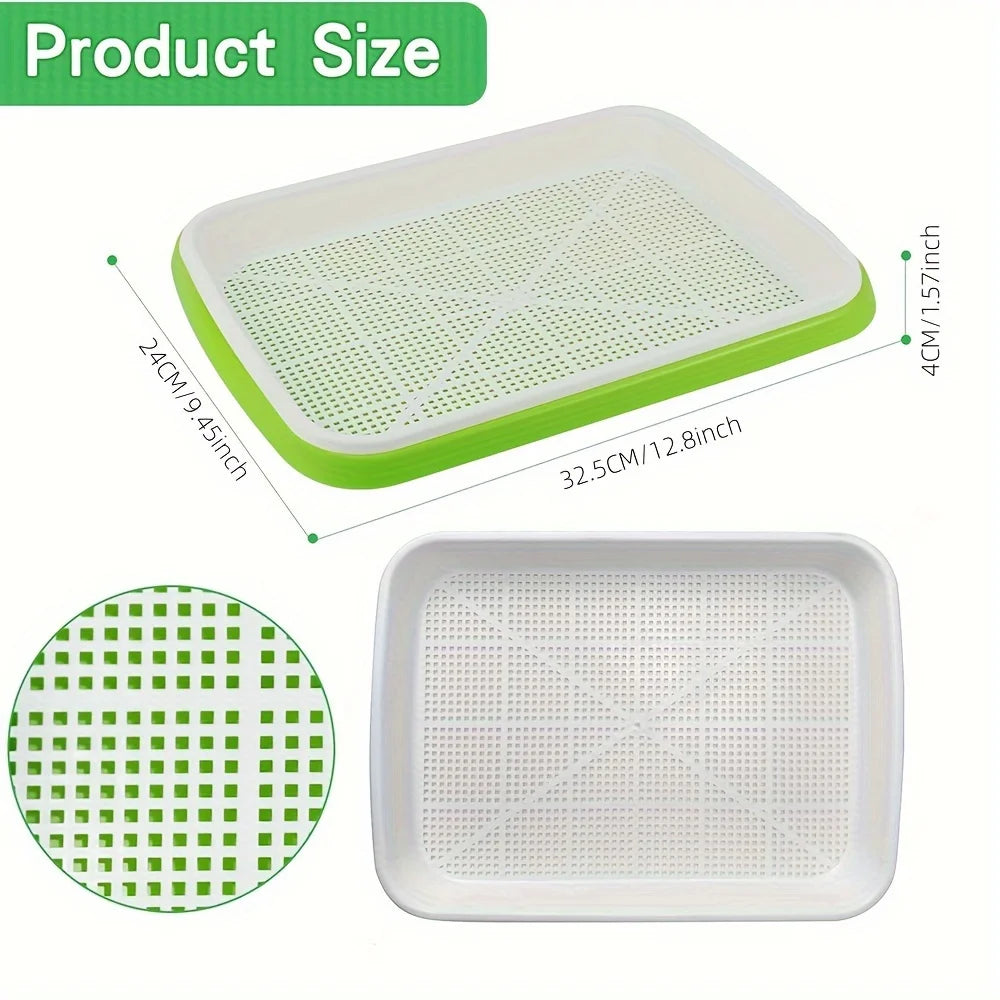 Hydroponic Sprouting Tray – 2-Layer Plastic Microgreens Grower