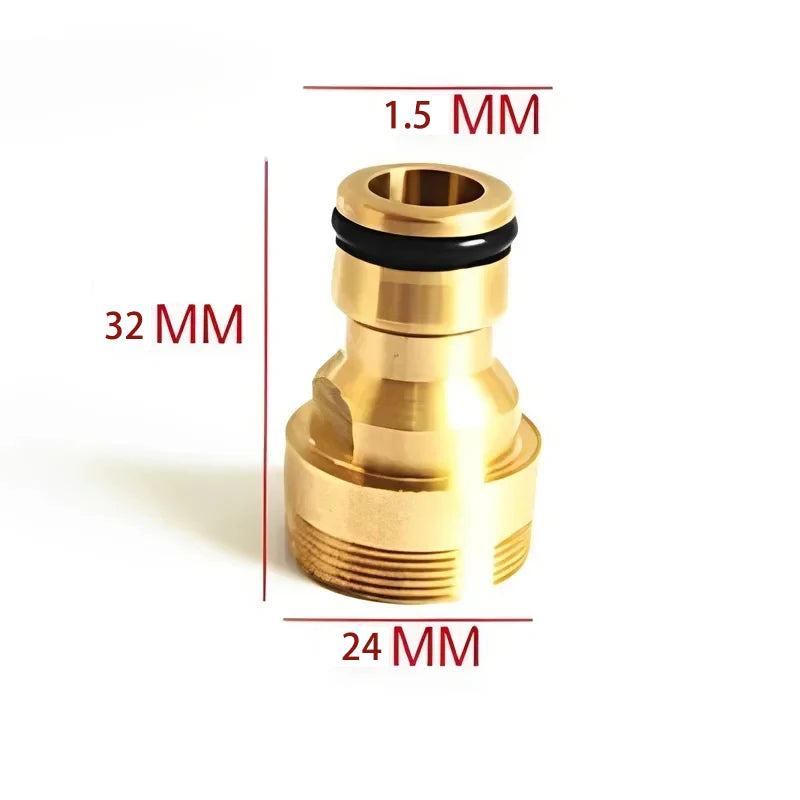 1/2/5PCS Brass Universal Tap Adapter – Faucet to Garden Hose Connector, Easy Install