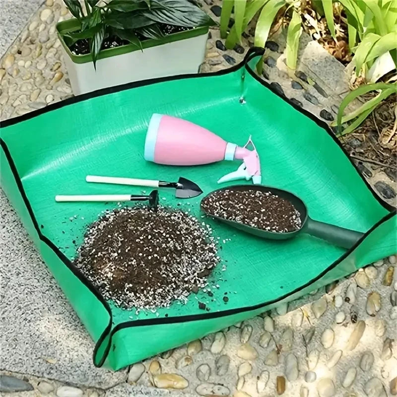 Waterproof Foldable Potting Mat – PE Planting Tray for Gardening