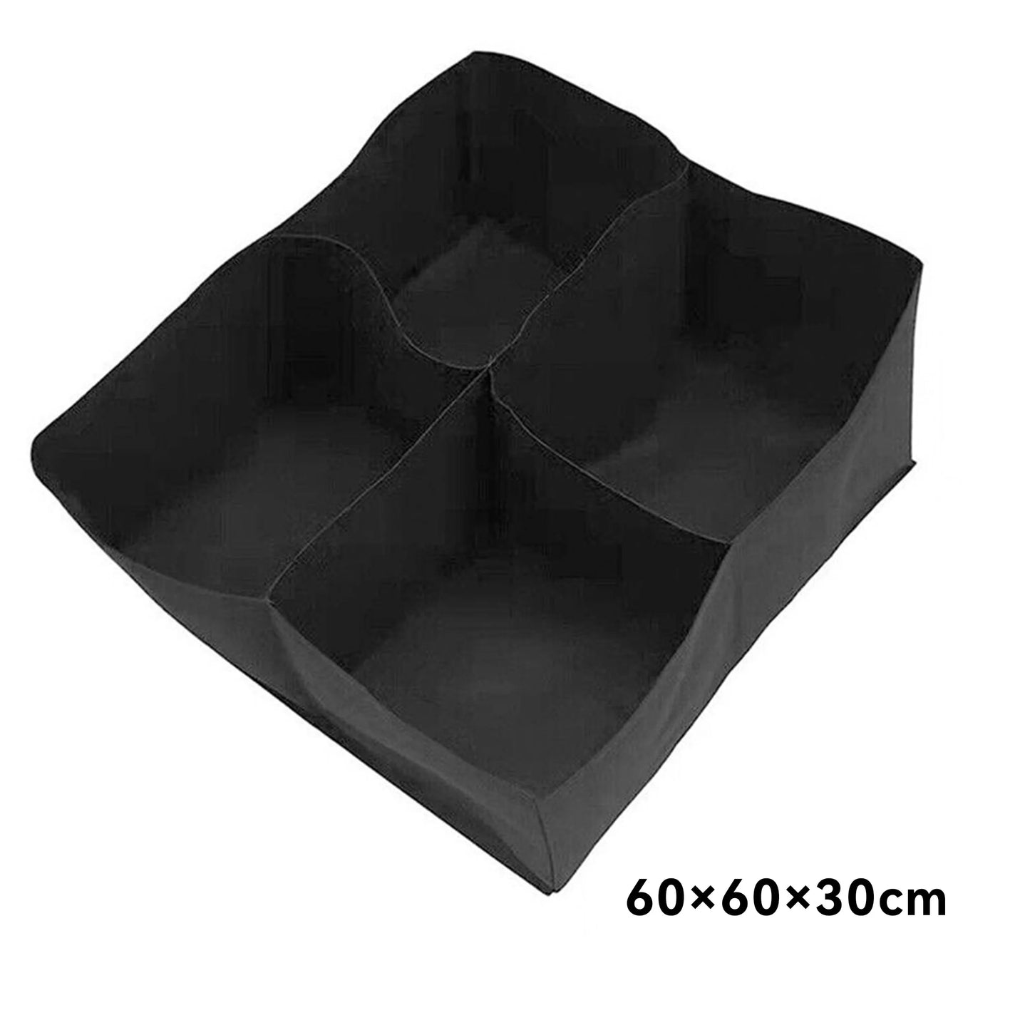 Rectangular Felt Grow Bag with Multi-Grid — Breathable Planting Container for Vegetables & Herbs