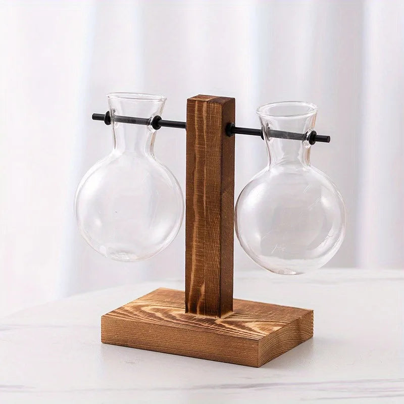 Vintage Hydroponic Glass Vase – Desktop Plant Propagation Terrarium