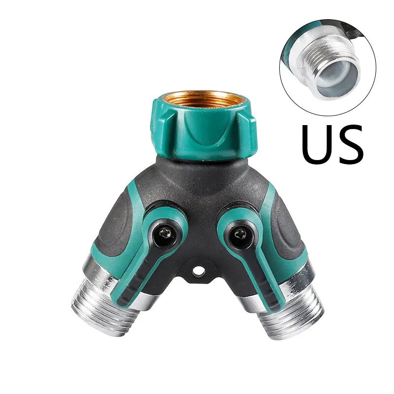 Y-Type Zinc Alloy Hose Splitter – 2-Way Faucet Diverter Connector