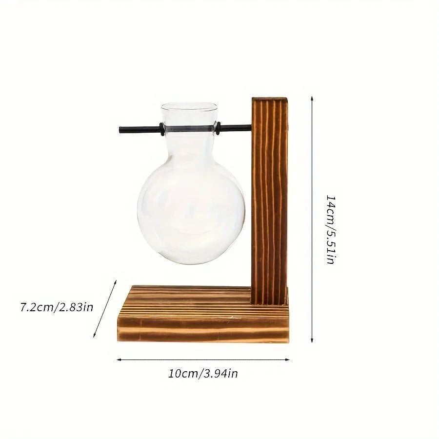 Vintage Hydroponic Glass Vase – Desktop Plant Propagation Terrarium