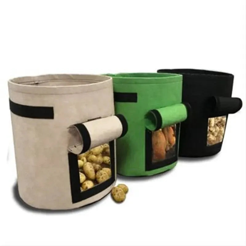 Large Felt Potato Grow Bag with Handles – Breathable, Durable, 5 & 7 Gallons