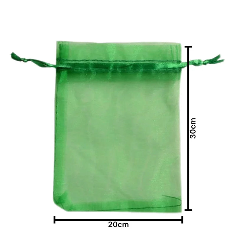 1–100pcs Green Fruit Protection Mesh Bags – Anti-Bird & Pest Netting
