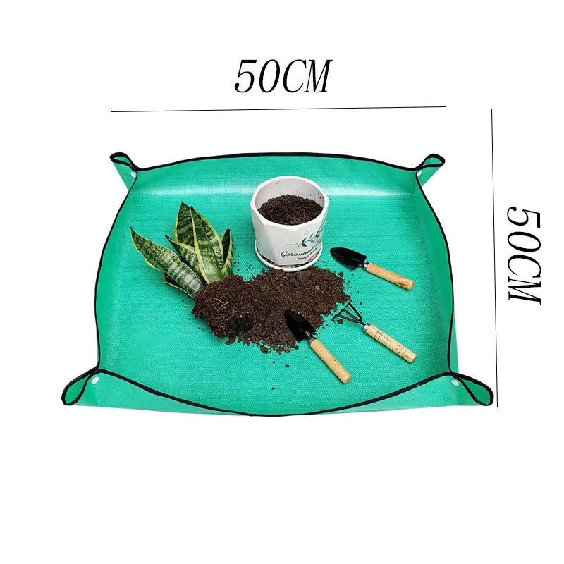 Waterproof Garden Potting Mat – Foldable Soil Change Tray 50x50cm