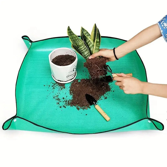Waterproof Garden Soil Change Mat – Thickened, Foldable, 50x50cm with Lock Design