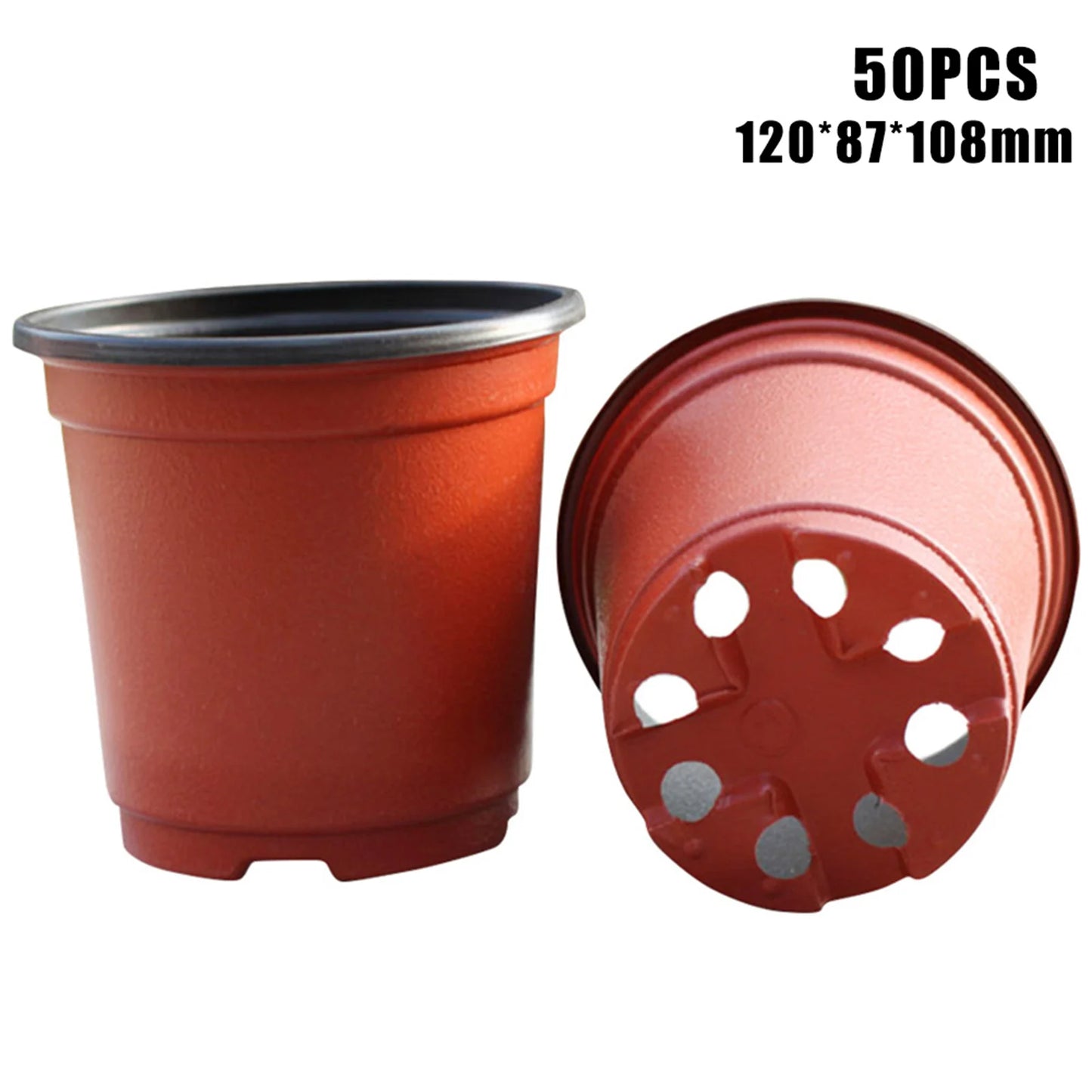 50/100pcs Plastic Nursery Pots – 9–14cm Grow Containers for Seedlings