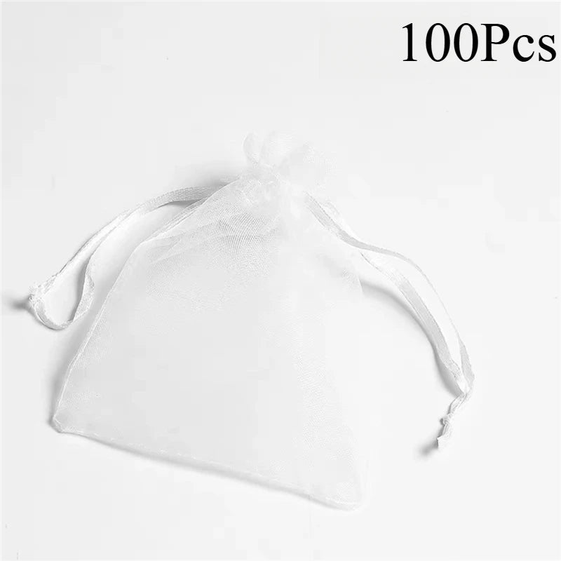 100pcs Plant Protection Mesh Bags — Organza Netting for Fruit, Vegetables & Flowers (Anti-Bird)