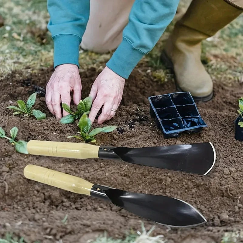 2PCS Metal Garden Trowels – Hand Shovels for Planting & Weeding