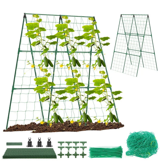 A-Frame Cucumber Trellis – Adjustable Vegetable Climbing Support