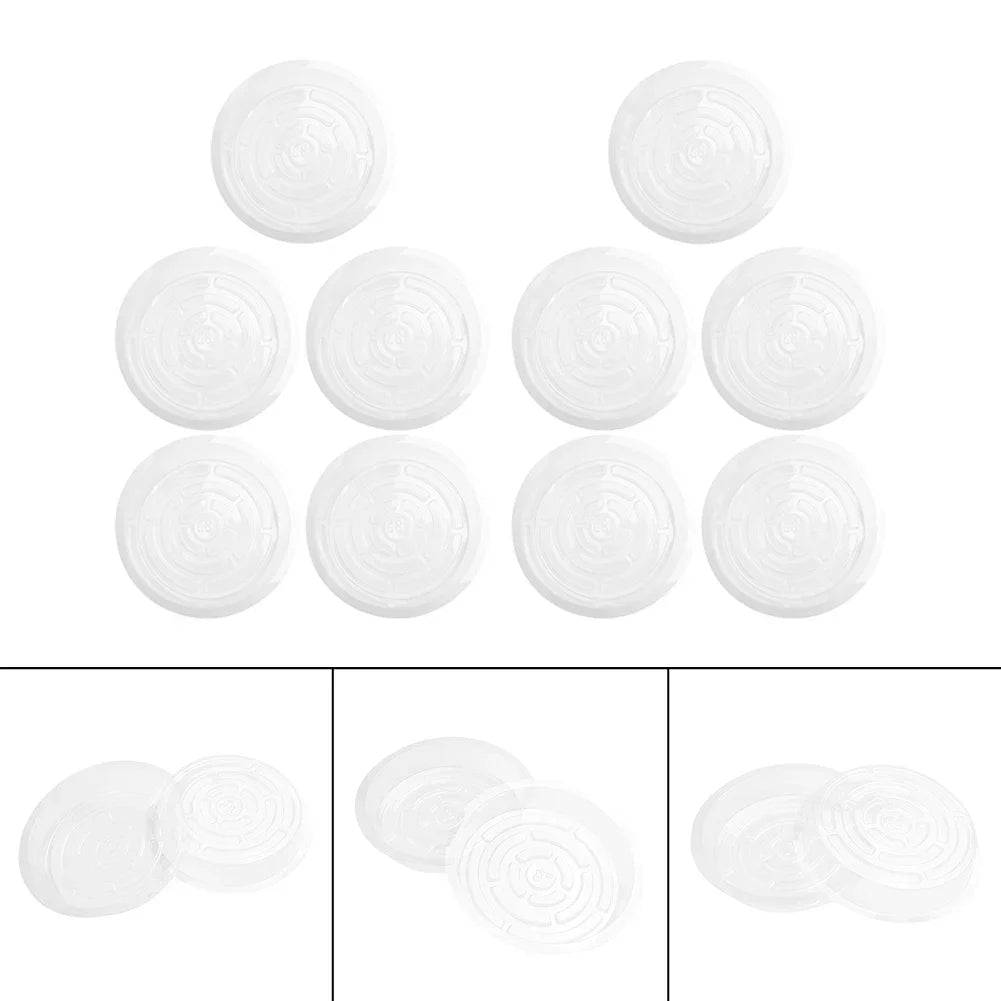 10PCS Clear Round Plant Saucer Drip Trays – PET Pot Base & Multipurpose Storage Tray for Indoor Plants, Snacks, or Desktop Use