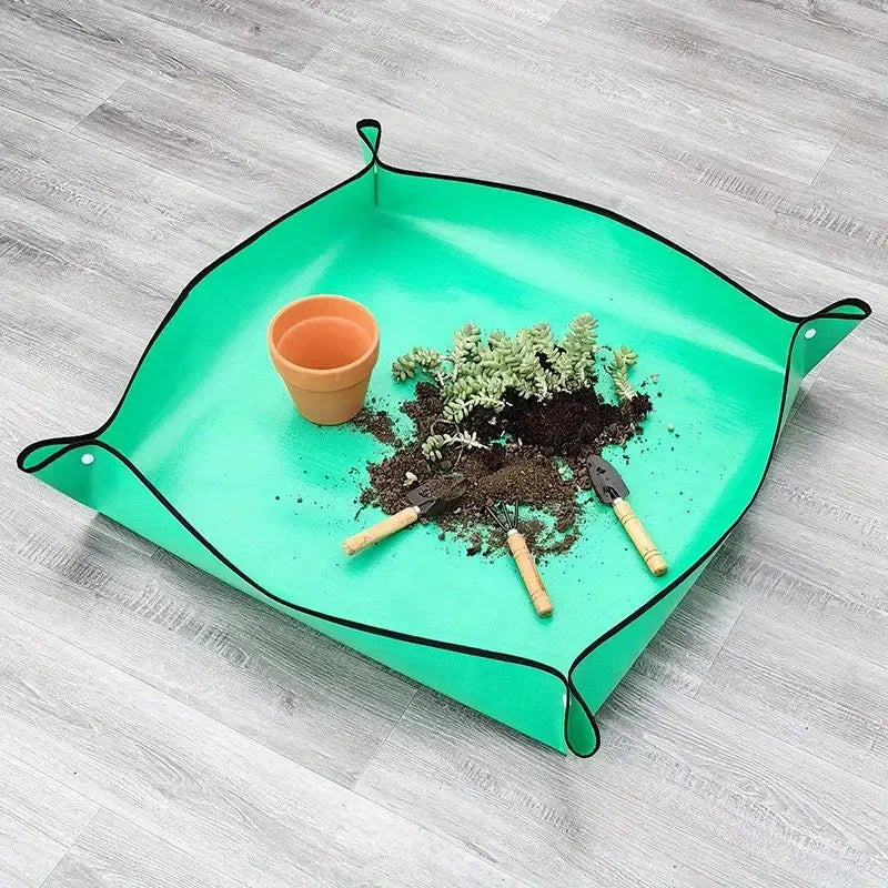 Waterproof Garden Potting Mat – Foldable Soil Change Tray 50x50cm