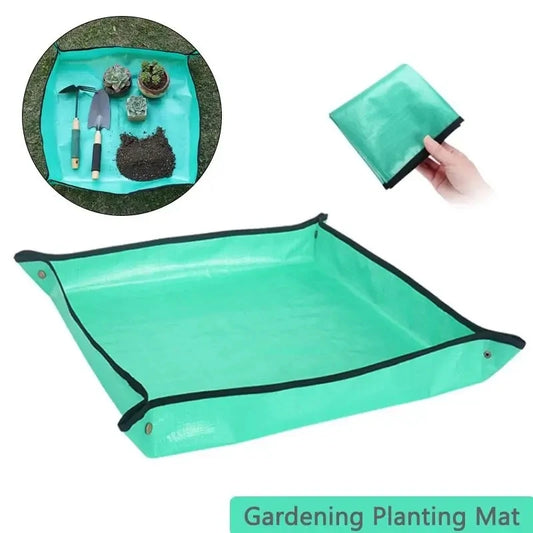 Waterproof Foldable Potting Mat – PE Planting Tray for Gardening