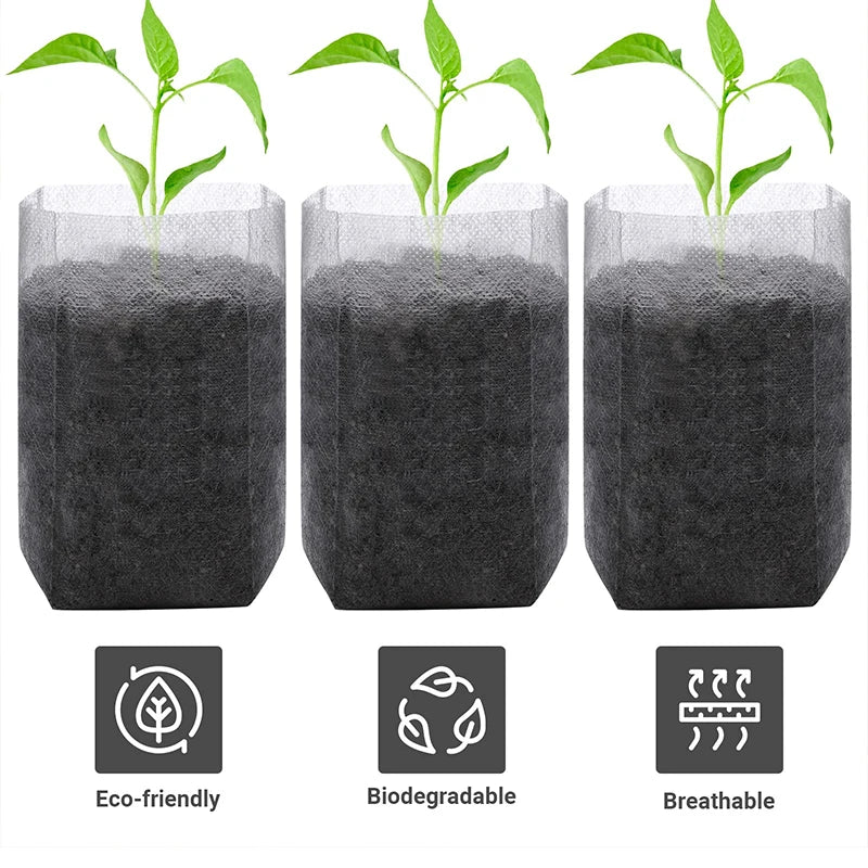 Biodegradable Fabric Seedling Grow Bags for Easy Transplanting