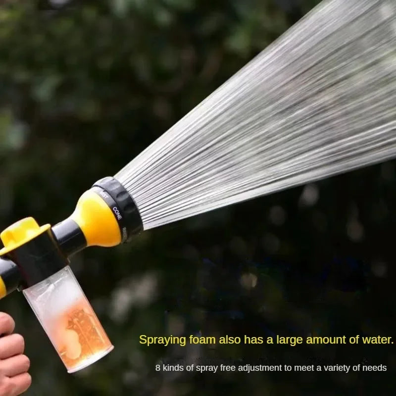 Portable Auto Foam Lance Water Gun – High-Pressure 3-Grade Nozzle Jet Sprayer for Car & Garden Cleaning