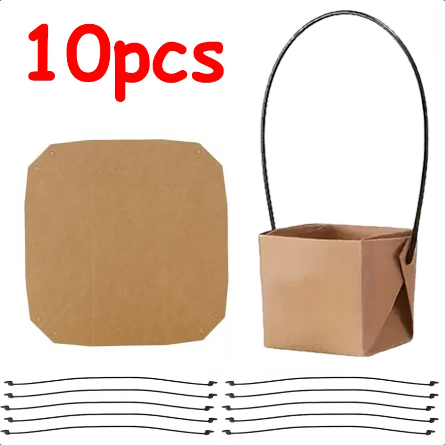 5–20pcs Kraft Paper Plant Boxes – Foldable Hanging Pots 6cm
