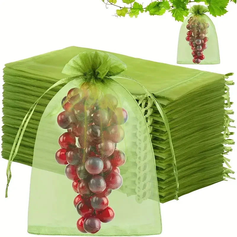 100pcs Plant Protection Mesh Bags — Organza Netting for Fruit, Vegetables & Flowers (Anti-Bird)
