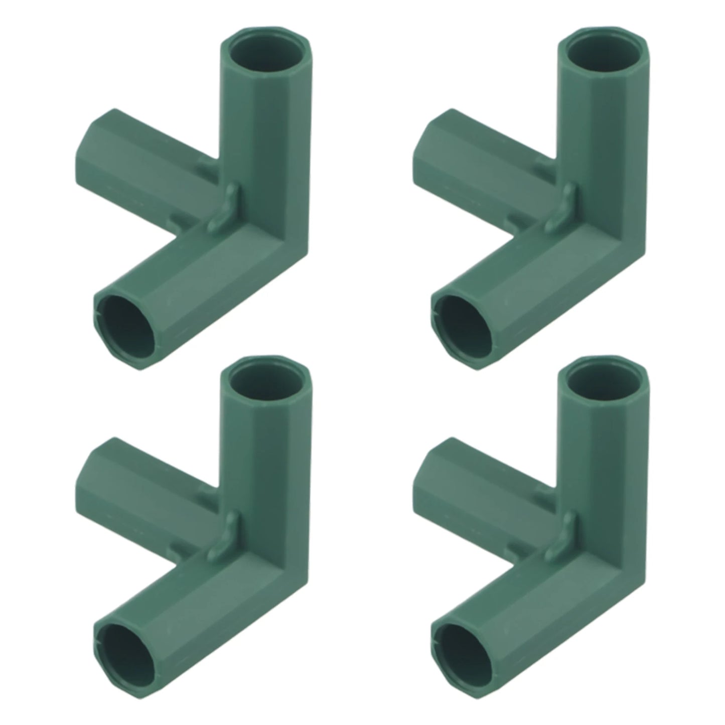 4PCS Greenhouse Pole Connectors – 16-17mm Plastic Structure Joints for Garden Frames & Plant Supports