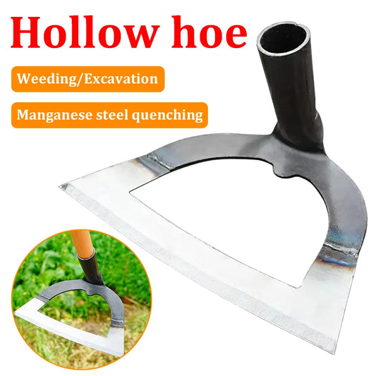 Handheld Hollow Hoe – Thickened Manganese Steel Weeding & Soil Loosening Tool for Gardening & Vegetable Planting