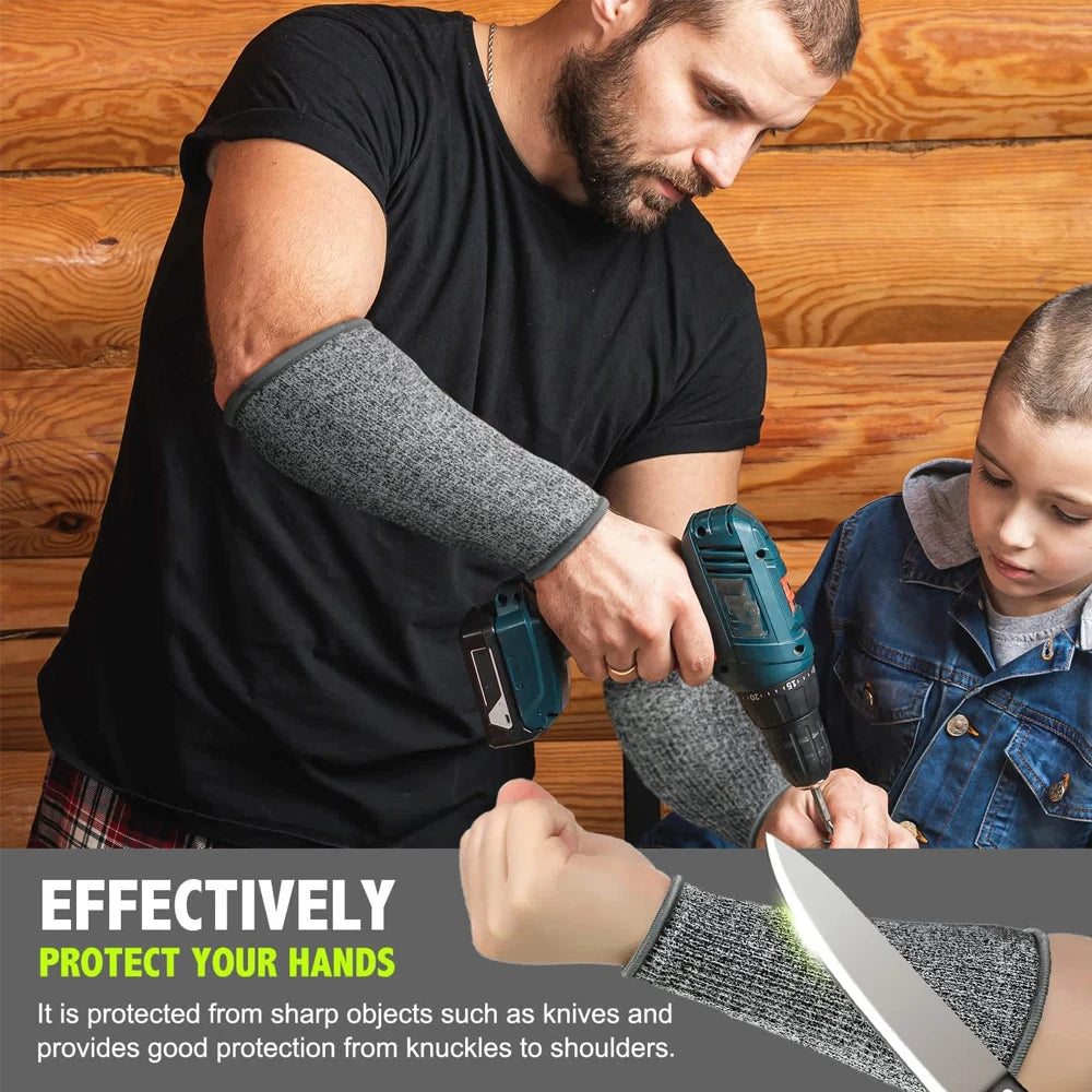 BraceTop Cut & Heat Resistant Arm Sleeves for Cooking & Gardening