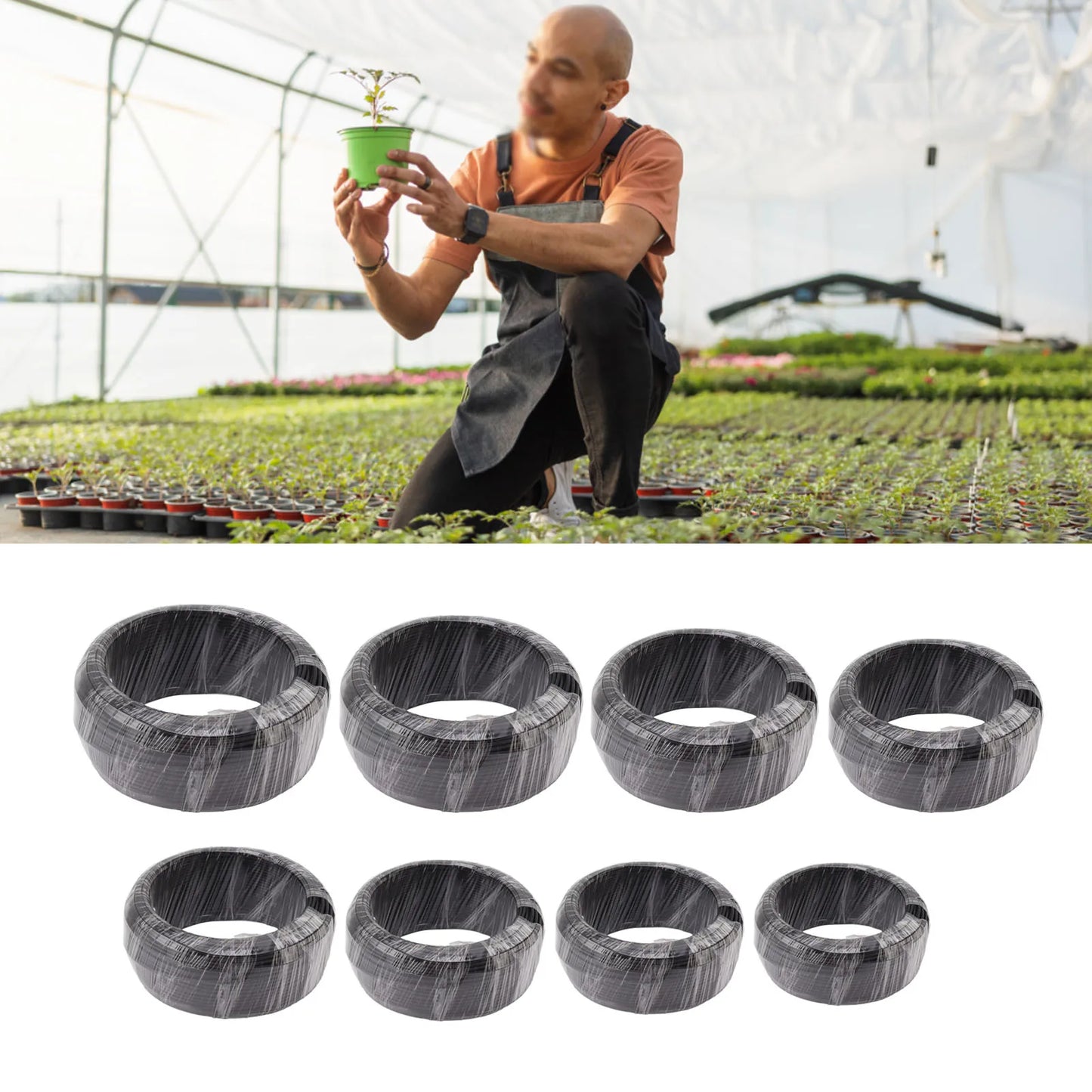 500g Black Aluminum Bonsai Training Wire — Flexible Tree Shaping Wire for Garden & Horticulture
